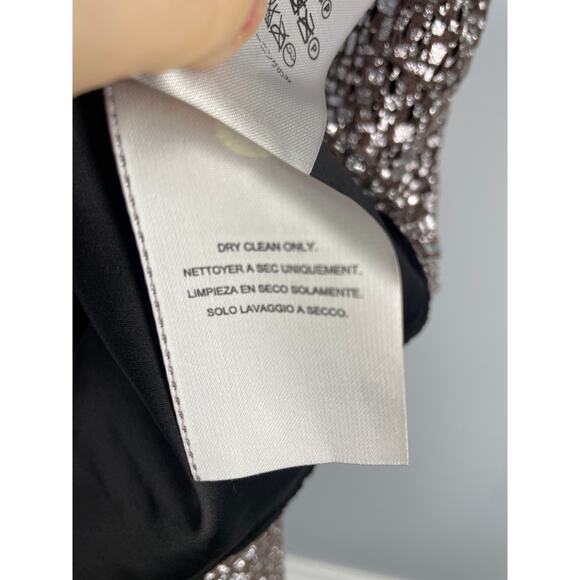 Guess Los Angeles, Size 1, Brown & Metallic Ruffle Mini Dress, Y2K, Shift, EUC - Picture 4 of 7